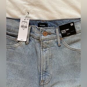 Express Straight Ankle High Rise 6R Jeans